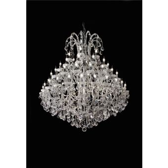 Italian Luxury Lighting / Chandeliers / Maria Theresa 60 Lights 5005 060 White Satin