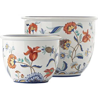 Le Porcellane / Blumenkästen & Blumentöpfe / Cachepot Fiori Policromo 5345, 5344