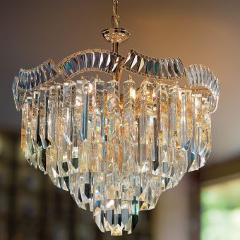 Patrizia Volpato / Kronleuchter / Cristalli Murano Glass 24 Karat Gold