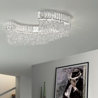 Patrizia Volpato / Chandeliers / Diadema Handcrafted Swarovski Crystal 24 Karat Gold PV-9260-PL