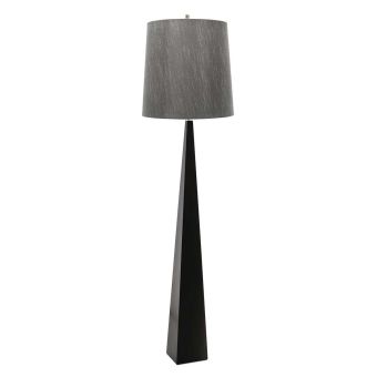 Elstead Lighting / Floor Lamps / Ascent 1 Light Floor Lamp with Dark Grey Shade - Black