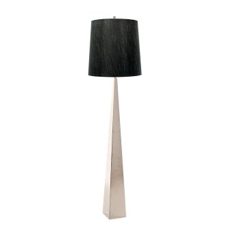 Elstead Lighting / Floor Lamps / Ascent 1 Light Floor Lamp with Black Shade - Polished Nickel