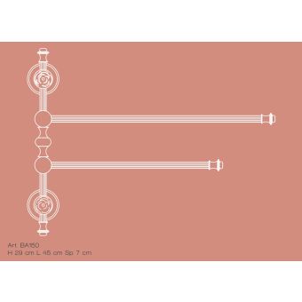 Il Paralume Marina / Doppelte Handtuchhalter / IL-BA150