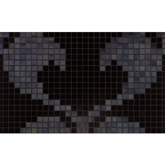 Bisazza / Mosaico - Decorations / Hearts New Black (Modern)