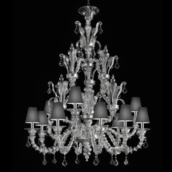 Glass & Glass Murano / Kronleuchter / Traditional Venetian chandeliers C-1985/12P
