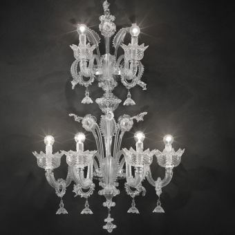 Glass & Glass Murano / Wandleuchten / Traditional Venetian chandeliers C-2208/A6