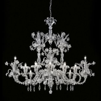Glass & Glass Murano / Kronleuchter / Traditional Venetian chandeliers C-2858/12