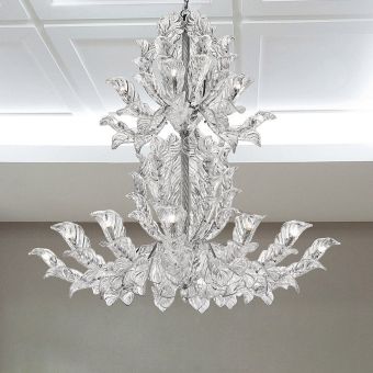 Glass & Glass Murano / Kronleuchter / Fresco ART. 995/12+6