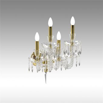 Italian Luxury Lighting / Wall Sconces / Elegance Crystal 5 Lights D1200 005WL