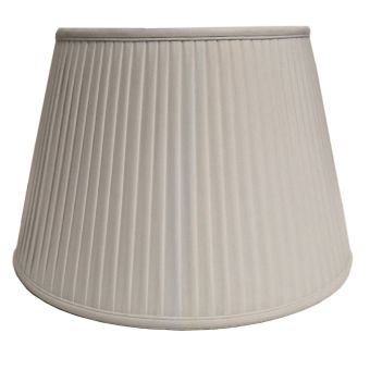 Elstead Lighting / Lampshades / 18 Cotton Fine Pencil Pleat Oyster 46 cm