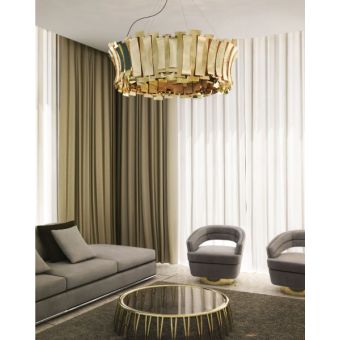 DelightFULL / Chandeliers / Etta Round Chandelier in Brass