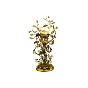 Mechini / Table Lamps / Clear Bohemian Crystal & Crystal Round Lampshades F319/1