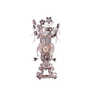 Mechini / Table Lamps / Wrought Iron with Crystal Vase F788/1