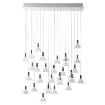 Fabbian / LED Deckenleuchten / Multispot Polair F32 30 spots 90x15cm