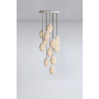 Original Btc / Pendants & Suspension Lights / Fin Pendant Grouping of 12