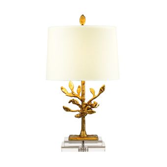 Elstead Lighting / Portable & Desk Lamps / Audubon Park 1 Light Table Lamp - Distressed Gold with Cream Shade