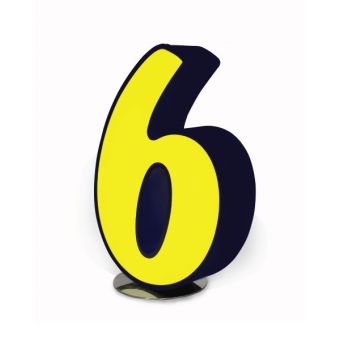 DelightFULL / Floor or Wall Lamps / Light Number 6 | Graphic Numbers "6" 