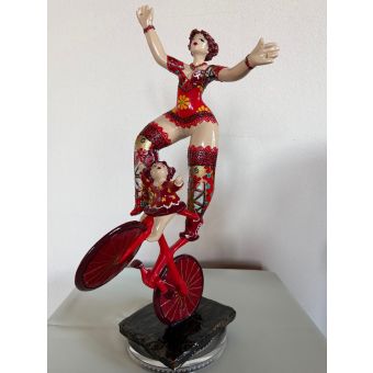JOSEPHA / Painted resin Sculpture / Les Équilibristes 