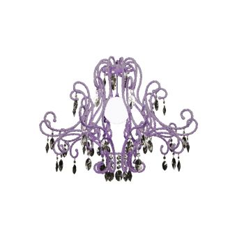 Mechini / Chandeliers / Wrought Iron with Coloured Crystal L-CORDA/1 VIOLET