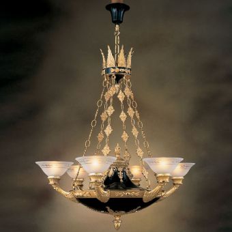 Mariner / Kronleuchter / Bronzeguss / Venezianisches Glas 18812