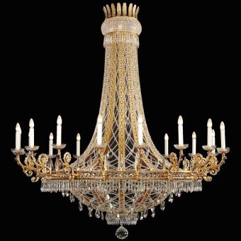 Mariner / Kronleuchter / Gussbronze / Scholer-Kristall 19889