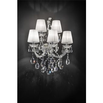 Italian Luxury Lighting / Wall Sconces / Maria Theresa with Lampshade 5 Lights OPERA 005O