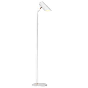 Elstead Lighting / Floor Lamps / Quinto 1 Light Floor Lamp - White Aged Brass