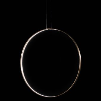 Messing Vertikale runde / ringförmige Pendelleuchten - Rings Verticale von Zava