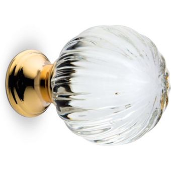 Arte Veneziana / Griffe / Rugantino Cabinet Knob Gold-HVX-AVA-012-M14 / Chrome-HVX-AVA-012-M15