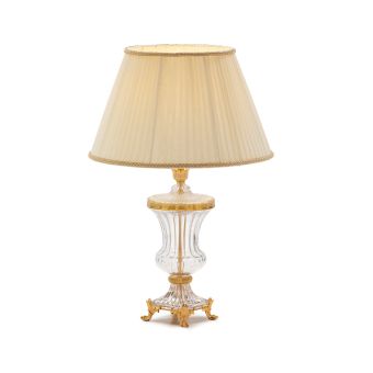 Mariner / Tischlampen / Gegossene Bronze / Italienisches handgeschliffenes Kristallglas 20306