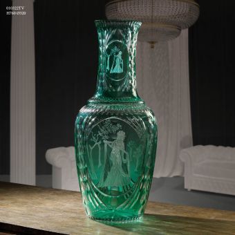Italian Luxury Lighting / Vases / Green Crystal 76 cm 010322TV