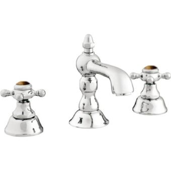 Bronces Mestre / Washbasin Fittings / Three holes basin set with tiger eye stone 035001.TG0.50