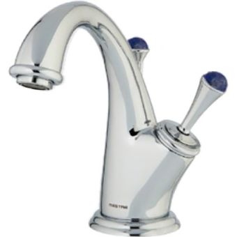 Bronces Mestre / Washbasin Fittings / Basin monolever joystick mixer with lapislazuli stone 037203.LP0.50