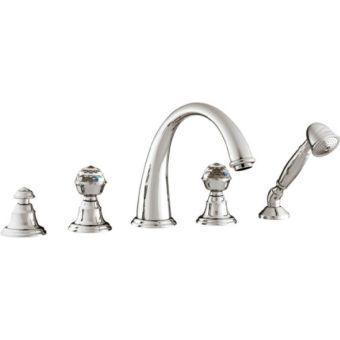 Bronces Mestre / Bath-Shower Fittings / Five holes bath set with Swarovski crystal 037216.C00.50