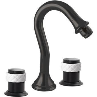 Bronces Mestre / Bidet Fittings / Three holes bidet set with white porcelain 065521.000.84