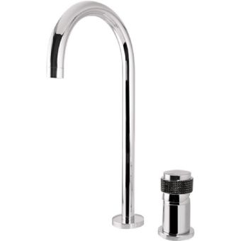 Bronces Mestre / Washbasin Fittings / Two holes single lever high basin mixer with black Swarovski 071408.LHN.50