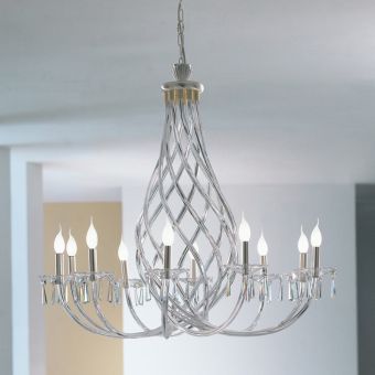 Patrizia Volpato / Chandeliers / Intrecci Handcrafted Murano Glass 24 Karat Gold