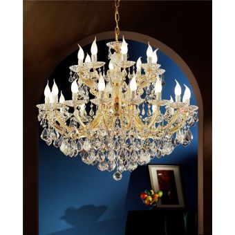 Italian Luxury Lighting / Chandeliers / Maria Theresa Gold 24 Lights 1026 024