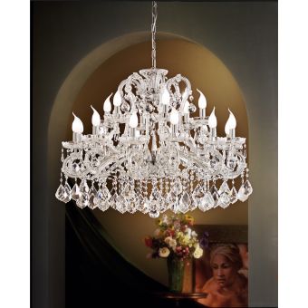 Italian Luxury Lighting / Chandeliers / Maria Theresa White 18 Lights 1030 018