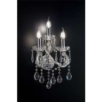 Italian Luxury Lighting / Wall Sconces / Maria Theresa Silver 3 Lights 1158 003