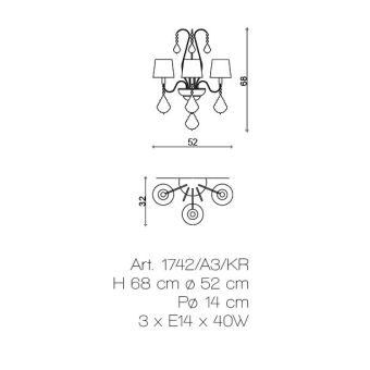 Il Paralume Marina / Wall Lamp / 1742/A3/KR