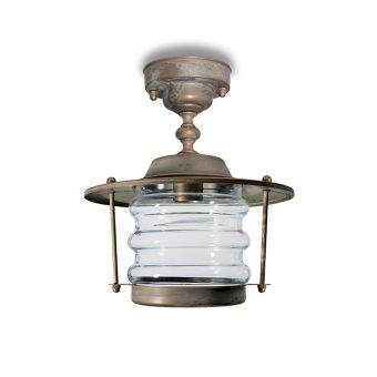 Ceiling Light in Brass for Outdoor & Indoor Onda 2073 by Moretti Luce