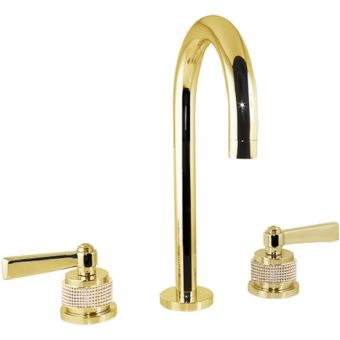 Bronces Mestre / Washbasin Fittings / Three holes basin set with champagne Swarovski 271001.PHC.00
