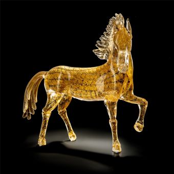 Italian Luxury Lighting / Animal Sculptures / Horse Murano Glass 6003 2 TOR