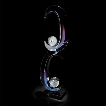 Italian Luxury Lighting / Abstract Sculptures / Double Abstract Knot in Murano Glass 6007 1 COL