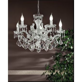 Italian Luxury Lighting / Chandeliers / Maria Theresa White 5 Lights 7000 005