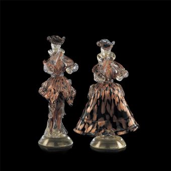 Italian Luxury Lighting / Figurative Sculptures / Venetian Couple in Murano Glass 759 2 AVV