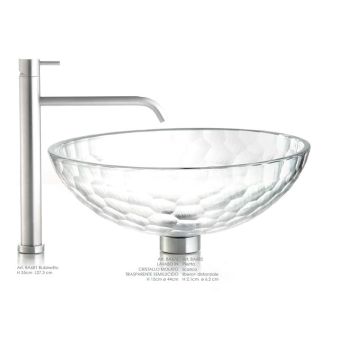 Il Paralume Marina / Washbasin handmade in clear Italian crystal / BA676