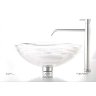 Il Paralume Marina / Washbasin handmade in clear Italian crystal / BA677