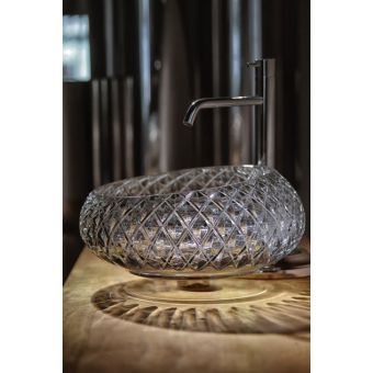 Il Paralume Marina / Washbasin handmade in clear Italian crystal / BA800